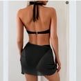thumbnail image 4 of Women's Sexy Backless Two-piece Beach Bikini Swimsuit Black M, 4 of 5