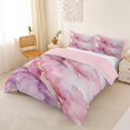 thumbnail image 2 of jejeloiu Pink Gold Marble Duvet Cover Set Kids,Elegant Abstract Pattern Bedding Full For Girls,Reversible,3-Piece(No Comforter), 2 of 6