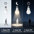 thumbnail image 3 of Dusk to Dawn Light Bulbs 9W (80W Equivalent) Auto On Off Bulb 3000K Warm White 800 LM,E26 Base Motion Sensor Light Bulb for Indoor Outdoor,10 Pack, 3 of 10