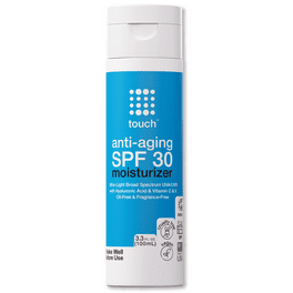 Anti-Aging SPF 30 Sunscreen Moisturizer Face Cream with Vitamin C, E, & Hyaluronic Acid - Broad Spectrum Stops Dark Spots & Hyperpigmentation - Face, Neck, or Body - Fragrance and Oil Free - 3.3