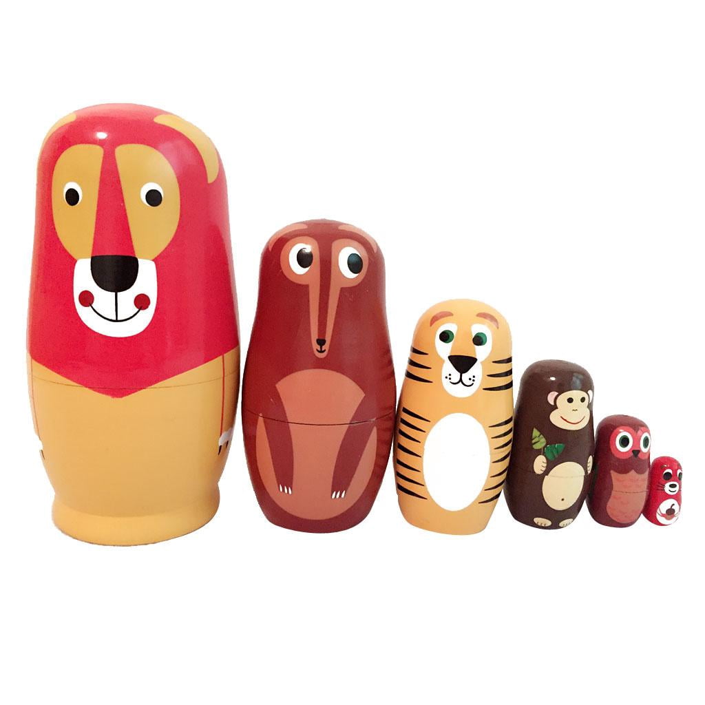 Poupées Imbriquées Matryoshka Œufs 5 Pièces – Lapin, Mouton, Poulet En Bois, Peint à La Main, Jouet Éducatif Et Déco Pâques