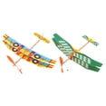 thumbnail image 1 of MasteelfCA 2Pcs Rubber Band Powered Airplane Model Biplane Toys for Kids (Random Pattern), 1 of 9