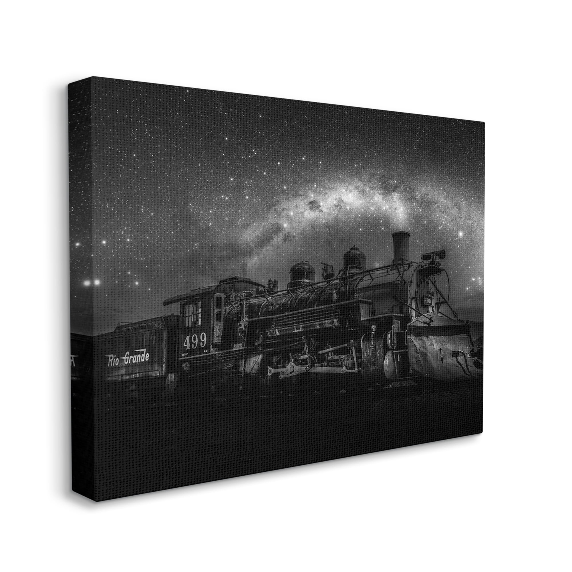 Stupell Industries Train & Night Sky Transportation Painting Gallery Wrapped Canvas Art Print Wall Art, 40 x 30