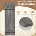 thumbnail image 5 of Costway Window Shutter Set of 2 Reclaimed Paulownia Wood Wall Decor with Antiqued Surface Dark Grey, 5 of 8