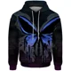thumbnail image 4 of Sudaderas de otoño para hombre, sudadera holgada, ropa para hombre, sudadera con capucha para hombre, sudadera con capucha con estampado de mariposas vintage, ropa Y2k para hombre, 4 of 4