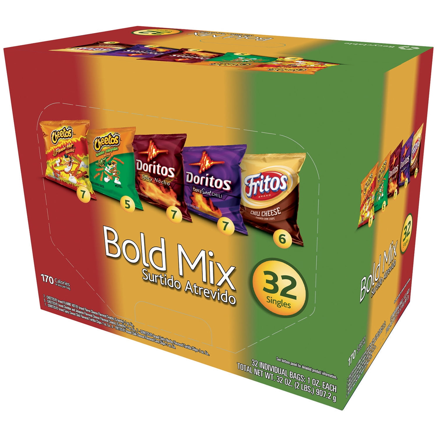 FritoLay Bold Mix Variety Pack 32 ct Box