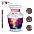 thumbnail image 2 of JAGASY Unicorn Small Urn for Sister, Pink Urns for Human Ashes Keepsake, Sunset Forest Trees & Mountain River Decorative Urns for Siblings, Miniature Cremation Urn for Brother, (3 Inch), 2 of 7