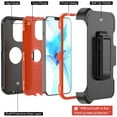 thumbnail image 7 of Xhy iPhone 13 Pro Case + Screen Protectors, Heavy Duty Hard Shockproof Armor Protector Case Cover for iPhone 13 Pro Phone Case (Black+Orange), 7 of 7