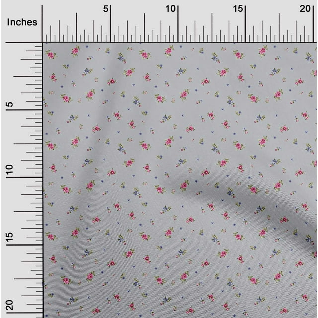 oneOone Silk Tabby Fabric Leaves & Flower Floral Decor Fabric Printed BTY 42 Inch Wide