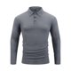 thumbnail image 2 of Blusa y camisa de manga larga con cuello vuelto para hombre, camisa deportiva de color liso con solapa y botones, blusa de poliéster de manga larga con solapa para hombre, 2 of 8