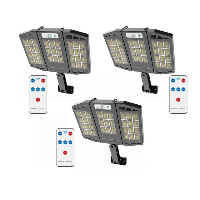 10000Lm LED Solar Parking Lot Lights Solar Lamp Powered Sunlight Waterproof PIR Motion Sensor Street Light For Garden Decoration ,Energy Saving and Security