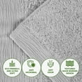 thumbnail image 4 of Superior Rayon from Bamboo Soft Modern 6-Piece Towel Set, Platinum, 4 of 13