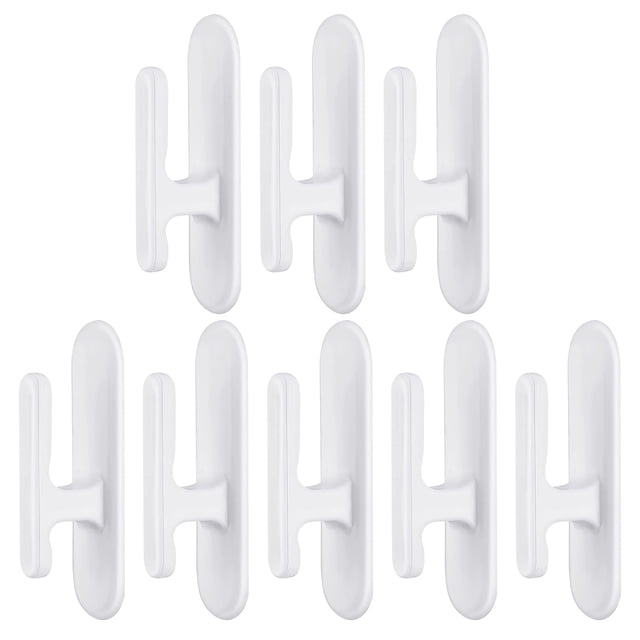 DPTALR 8 Pcs Crochet Mural Autocollant pour Rideau Support de Corde