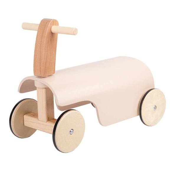 Fzaqwen 2 Pack Childrens Wooden Glider Bikes with Rounded Shape Easy Grip Handles Balance Bike for Playroom Sunny Driveway