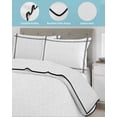 thumbnail image 4 of Quilts Twin Size, Pure White Soft Comforter Bedding Set for Bed, Simple Solid Color Lightweight Quilted Bedspread with Pillow Cover(2 Pieces) for All Season, 68x86 Inch, 4 of 6