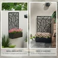 thumbnail image 4 of Outsunny Metal Raised Garden Bed with Privacy Screen, Black, 4 of 10