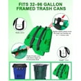 thumbnail image 2 of 2 Pack Adjustable Trash Can Lid Lock Strap with Double Claw Hooks, Universal Fit for 32–96 Gallon Outdoor Garbage Bins, Wind Resistant Lid Secure Strap, 2 of 8