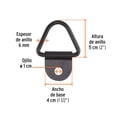 thumbnail image 2 of Blister con 10 anclajes para redes de carga de 3.5 ton. negro, 2 of 4