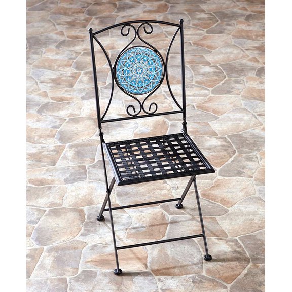 Metal Mosaic Outdoor Furniture - Black Chair