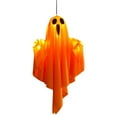 thumbnail image 2 of Hanging Ghosts Halloween Decorations Outdoor, 20" Light up White Ghosts with Spooky Warm LED Light, Halloween Outdoor Yard Porch Decorations, Haunted House Decorations, 2 of 5