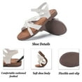 thumbnail image 3 of Ataiwee Women's Flat Slide Sandals - Casual Comfort Braided Strappy Flat Summer Sandals., 3 of 8