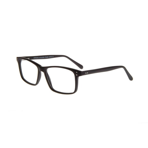 NEW HORIZON EYEWEAR Matte Black RUDDER Eyeglasses 53mm with Case