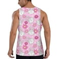 thumbnail image 3 of Easygdp Sunflower Rabbit Men's Tank Top, Sleeveless Muscle T Shirts, Breathable, Quick-Dry, Loose for Gym, Running, Fitness - 4X-Large, 3 of 9