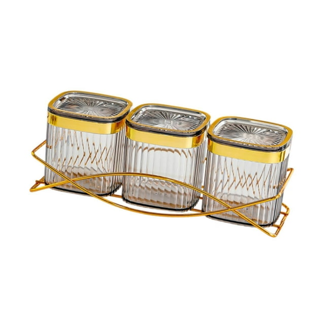 Bandeja para servir aperitivos portátil con tapa, ideal para postres, pasteles y chocolates. 3 tazón gris