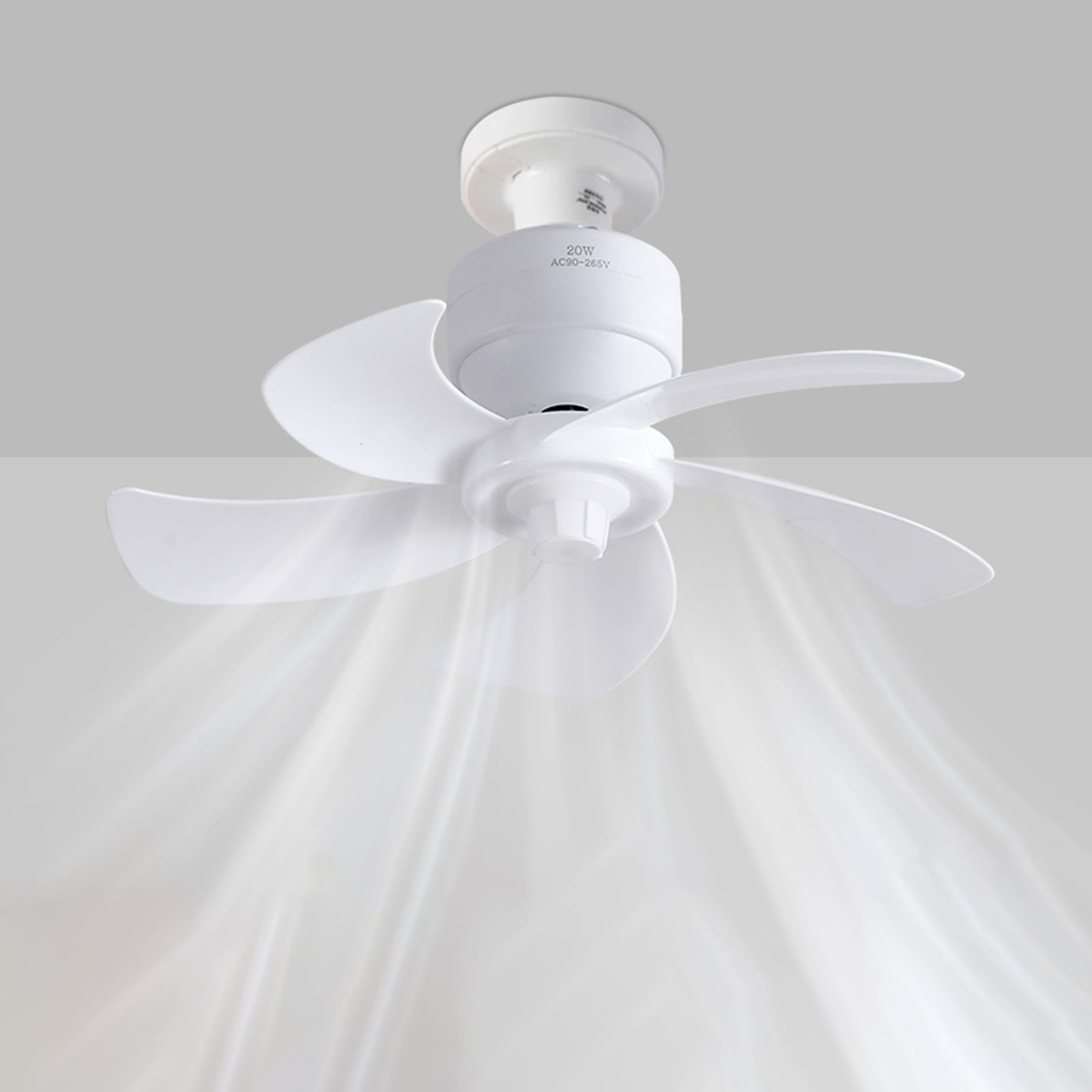 lixuesong E27 Thread Ceiling Fan 20W 90-265V Cooling Fan Indoor Adjustment Speed Remote Control Chandelier Fan 13inch Electric Fan