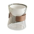 thumbnail image 2 of Tetera de vidrio, cristalería, boquilla en forma de V, giratoria, multiusos, transparente, olla de borosilicato de calor para floración de té de claramente, 2 of 8