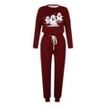 thumbnail image 4 of BiZtdJrK Women's Graphic Tracksuits Cute Ghost Halloween Party 2 Piece Casual Sets Lightweight Jogger Workout Athletic Outfits with Pockets AB-Wine L, 4 of 5