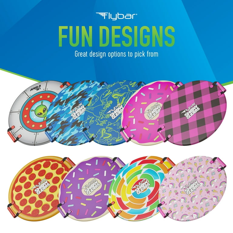 Flybar Kids 26” Pizza Foam Saucer Disc Snow Sled for Kids Flybar Kids 26” Pizza Foam Saucer Disc Snow Sled for Kids