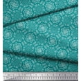 thumbnail image 3 of Soimoi Green Poly Georgette Fabric Seamless Damask Print Sewing Fabric Yard 42 Inch Wide, 3 of 4