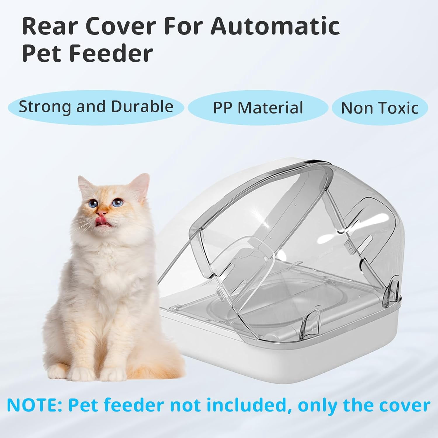 Front Cover for Automatic Microchip Cat Pet Feeder - Prevents Persistent Pet from Getting Food from The Front of The Feeder