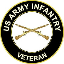 3.8 Inch U.S. Army Veteran Infantry Sticker Decal