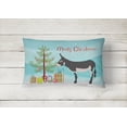thumbnail image 2 of Carolines Treasures BB9211PW1216 Mammoth Jack Donkey Christmas Canvas Fabric Decorative Pillow, Teal, 12H x16W,, 2 of 3