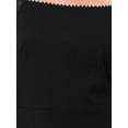 thumbnail image 5 of INSPIRE CHIC Women's Dress Square Neck Mesh Long Sleeve Back Slit Evening Cocktail Pencil Dresses S Black, 5 of 6