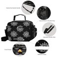thumbnail image 4 of Insulated Lunch Bag 6L Leak-Proof Lunch Box with Shoulder Strap Multiple Pockets Lunch Tote Lace Pattern with Snowflakes, 4 of 9