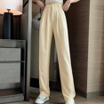 thumbnail image 5 of Women's Casual High Waisted Pleated Wide Leg Palazzo Pants Trousers, 5 of 6