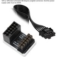 thumbnail image 3 of HELIAHO GPU PCIe 5.0 Connector, 600W 12V 180 Degree Angle HPWR ATX3.0 Power Adapter Board, 16P to 16P Male to Female GPU Power Supply for Desktop Graphics Card (PH316 Silver) CJ911-11876, 3 of 9