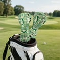 thumbnail image 3 of Yuyamidu Green Golf Ball Golf Head Covers PU Leather Golf Club Head Covers for Club Protective, Waterproof Golf Accessory Gifts or Men Women, 3 of 7