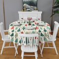 thumbnail image 2 of Beige Christmas Tree Pattern Round Tablecloth 60"x60",Wrinkle Wipeable Table Cloth for Kitchen Dining Room Picnic Patio Party, 2 of 6