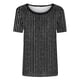thumbnail image 4 of Camiseta de Manga Corta de Verano para Mujeres Delgada Moda Casual Impresa No Estructurada Cuello Redondo Mujer Manga Corta Tops Casual, 4 of 4
