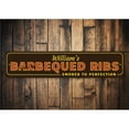 thumbnail image 1 of Barbecued Ribs Novelty Sign, Metal Wall Decor - 4x18 inches, 1 of 4