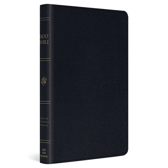 ESV Large Print Thinline Bible (Genuine Leather, Black), (Hardcover)