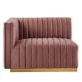 thumbnail image 4 of Modway Conjure Channel Tufted Performance Velvet Loveseat in Gold/Dusty Rose, 4 of 5