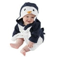 thumbnail image 2 of EGNMCR Toddler Baby Hoodie Bath Towel Infant Flannel Bathing Bathrobe Girl Server, 2 of 9