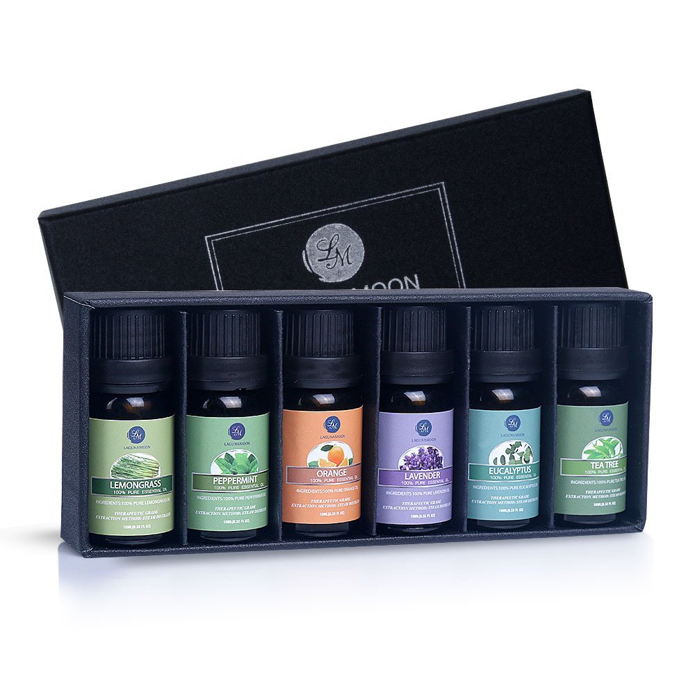 Essential Oils Gift Set,Top 6 Aromatherapy Oils Orange Lavender Tea Tree Peppermint Eucalyptus Lemongrass - image 1 of 7