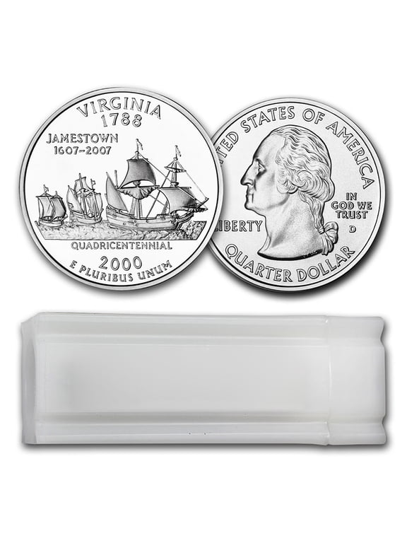 2000-D Virginia Statehood Quarter 40-Coin Roll BU