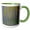 Green/White, variant on 3drose, California, June Lake. Aspens in Fall Golden Color, Blur Motion, 11oz Two-tone Green Mug